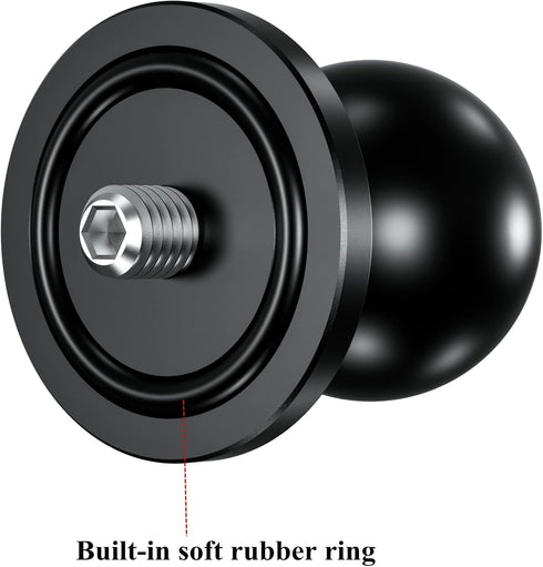 BRCOVAN Aluminum Alloy 1'' Ball Adapter with 1/4"-20 Threaded Stud for Action Camera & Camcorder, Compatible with RAM