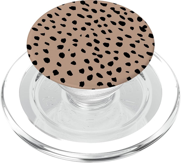 Minimal Boho Tan Black Dalmatian Bohemian Aesthetic Art PopSockets PopGrip for MagSafe