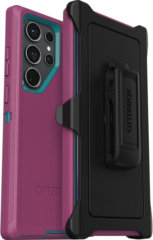 OtterBox S23 Galaxy Ultra Defender Series Case - Canyon Sun (Pink), Rugged & Durable, with Port Protection, Includes