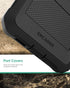 ENCASED Falcon Armor Case for Samsung Galaxy A53 5G, Built-in Screen Protector (Black)