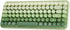 Typewriter Keyboard Wireless 2.4GHz/Bluetooth/USB-C, Rechargeable Membrane Gaming Keyboard, Matcha Green