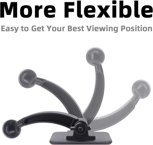 17mm Sticky Adhesive Mount Holder for Garmin GPS & Smart Phones - Car Windshield/Dashboard Flexible Permanent Holder