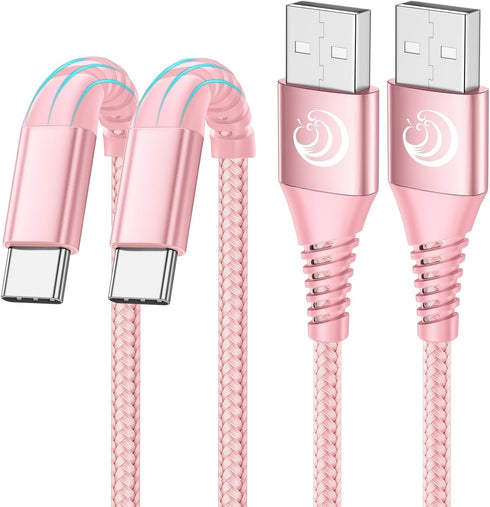 Aioneus USB C Cable, 6FT 2 Pack USBC Cable Fast Charging Cord
