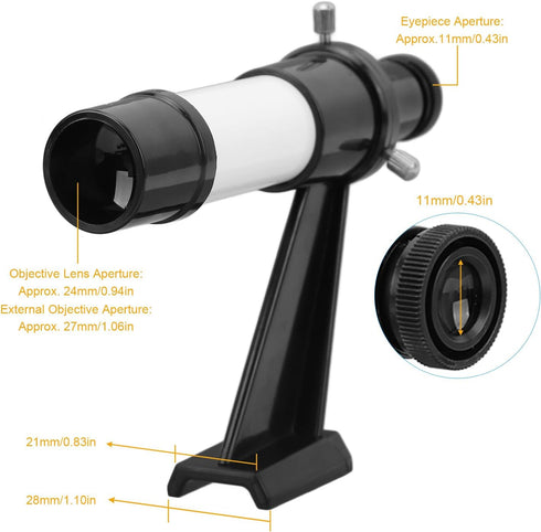ASHATA 5x24 Finder Scope Mounting Bracket with Two Holes, Cross Hair Reticle Viewfinder, Adjustable Focusing Wheel