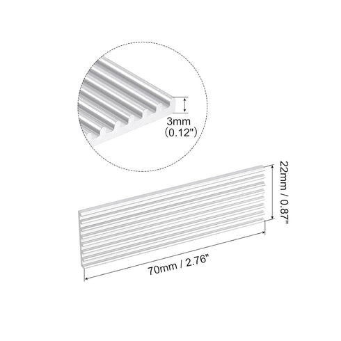 MECCANIXITY 2 Pack M.2 2280 Nvme SSD Heatsink Cooler with Thermal Pad Alloy Aluminum Heat Sink Cooling Sink for Laptop, 70x22x3mm, White