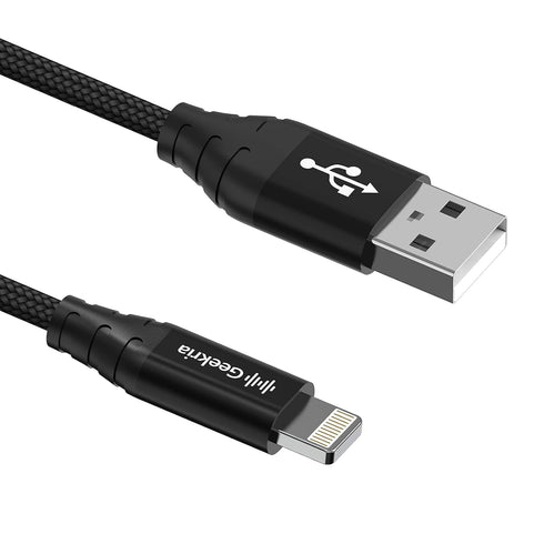 Geekria USB Headphones Charger Cable Compatible with Apple AirPods Max AirPods Pro, Beats Solo Pro Powerbeats Pro Charger, MFi Certified USB to Lightning Replacement Power Charging Cord (1ft/30cm)