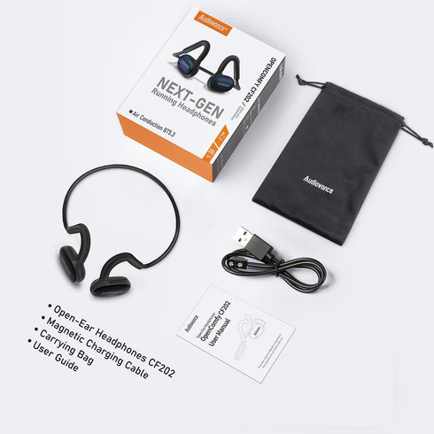 OpenComfy CF202 Next-Gen Running Headphones - Wireless Bluetooth Open Ear Headphones for Sports Gym Workout