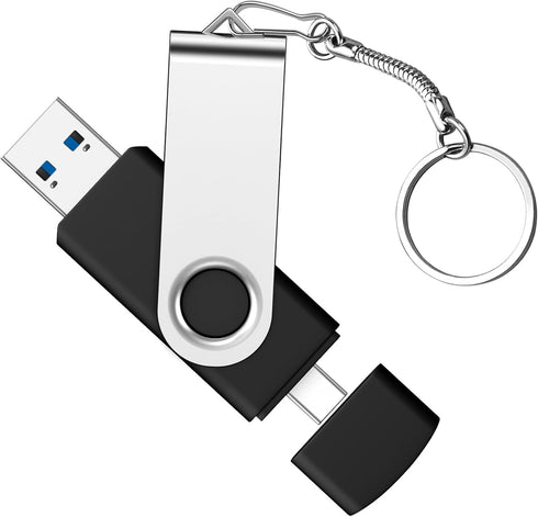 AGECASH A AGECASH 128GB USB-C Dual Flash Drive 1 Pack | 2-in-1 USB A