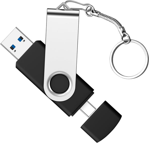 AGECASH A AGECASH 128GB USB-C Dual Flash Drive 1 Pack | 2-in-1 USB A