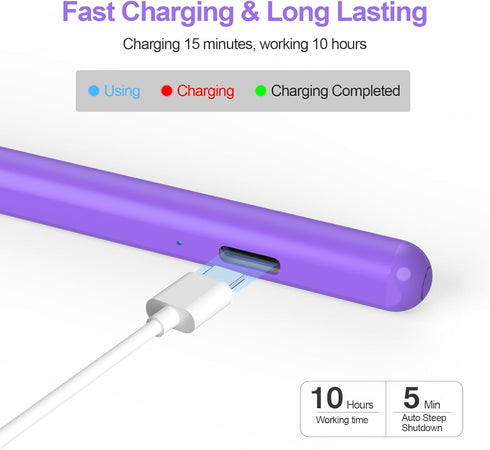 iPad Pencil, Stylus Pen for iPad 9th 10th Generation with Palm Rejection, Fast Charging for iPad 10/9/8/7/6th Gen, Air