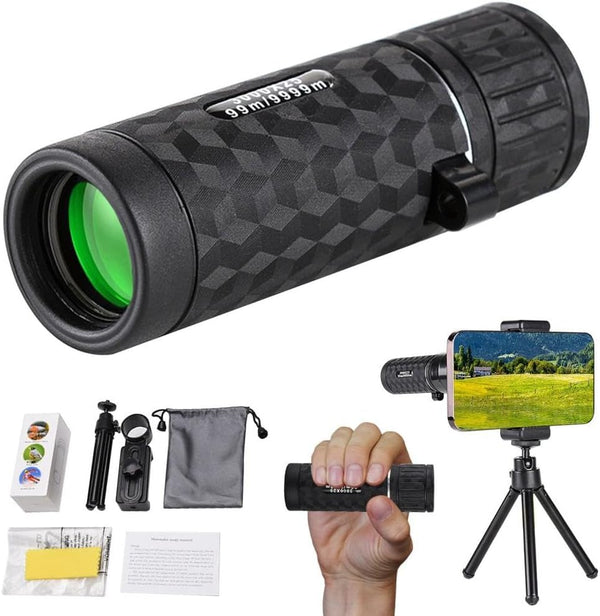 Generic Monocular, 30x50 Telescope for Adults High Powered with Smartphone Adapter Tripod, High-Definition