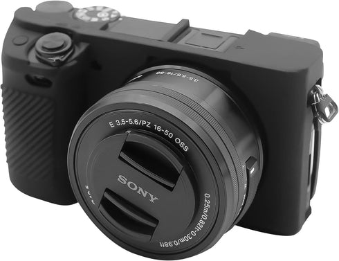 Easy Hood Case for Sony Alpha A6100 A6300 A6400 Digital Camera, Anti-Scratch Soft Silicone Protective Cover (Black)