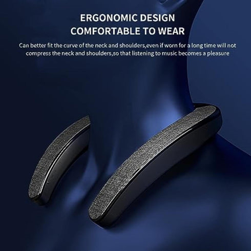 Neck Speaker, Bluetooth 5.3 Neckband Speakers with Built-in Mic, True 3D Stereo Surround Sound (Black)