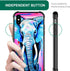 Compatible African Elephants Pattern Design Shockproof Case for iPhone X/XS, Anti-Scratch Hard PC Back Case