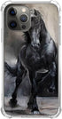 Black Horse Case for iPhone 13 Pro, Unique Trendy TPU Bumper Cover for Girls Boys Women Men, Cool Animal Cover