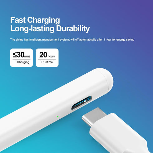 Bluetooth Stylus Pen for iPad Mini 6 5, 6th 5th Generation 2021 8.3" 7.9", Tilt Sensitive, Camera Shutter Remote