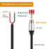 2 Packs RCA Audio Speaker Wire Adapter, Female Plug Jack Connector to Bare Wire Pigtail for Amplifier