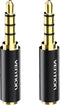 VENTION 2 Pack 2.5mm Male to 3.5mm Female Adapter, Premium Quality Audio Adapter Converter (Black)