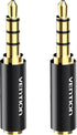 VENTION 2 Pack 2.5mm Male to 3.5mm Female Adapter, Premium Quality Audio Adapter Converter (Black)