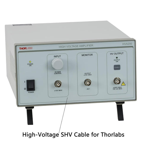 HangTon 5kV 5000V 50cm High Voltage SHV RP-BNC Cable for High-Voltage Piezo Amplifier Test Probe Ion Pump Video
