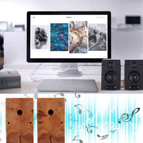 Heavy Bass Computer Speakers - HiFi Sound Subwoofer with Non-Slip Mat for TV, Computer, Tablet, Phone