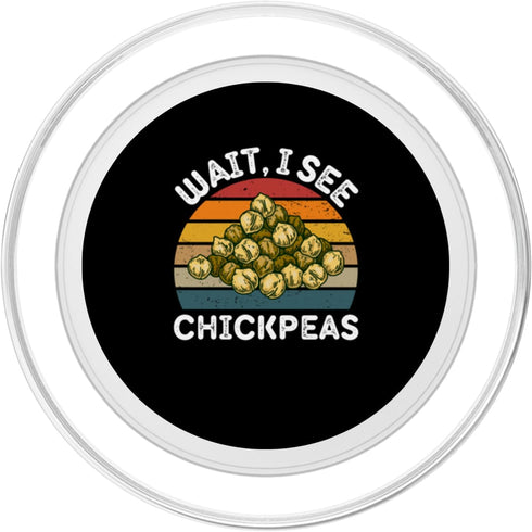 Vintage Wait, I See Chickpeas Food Lover Vintage Chickpeas Wait, I See Chickpeas Retro Chickpeas PopSockets MagSafe