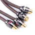 1 Male to 2 Female RCA Y Adapter Splitter Connector (2 Pack) - 1ft