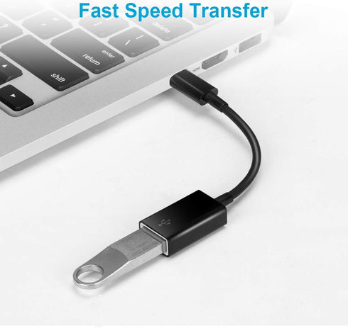 USB C to USB Adapter 2 Pack, USB Type C Male to USB A Female OTG Cable for iPhone 15 Pro Max, iPad, MacBook