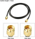 uxcell SMA Male to SMA Male Coaxial Cable - 50 ohm 3 feet RG174 (2pcs)