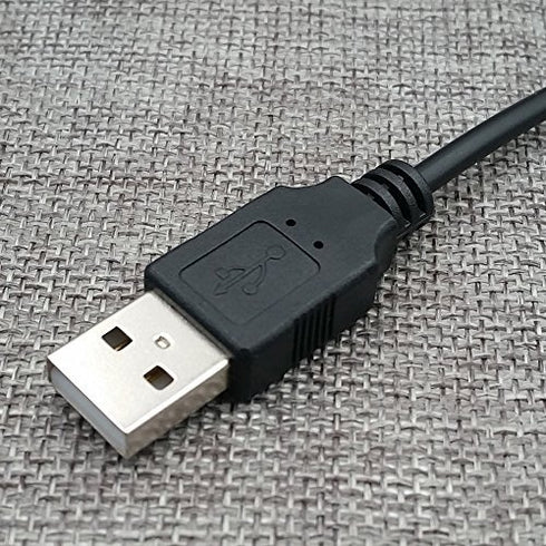 7ft Black USB 2.0 Cable - Superspeed Type A Male to Male, 24/28AWG for fast data transfer. Perfect for your devices!