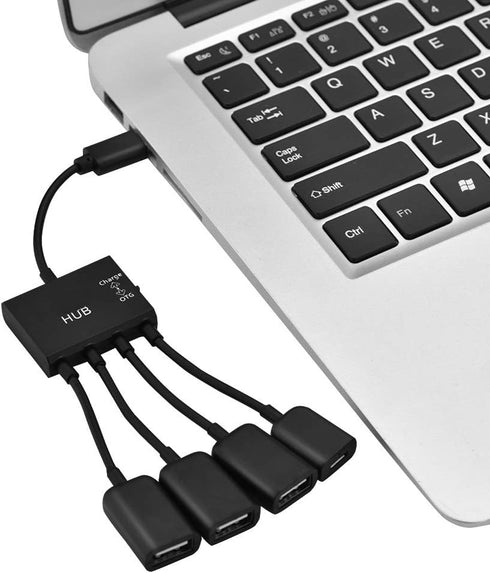 4 in 1 USB3.1 Type C HUB - Type C Male to 3 USB 2.0 Female Ports, OTG Function Supported