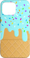 Strawberry Ice Cream Cool Design Ice Cream Cone Colorful Sprinkles Drip Waffle Case for iPhone 16 Pro
