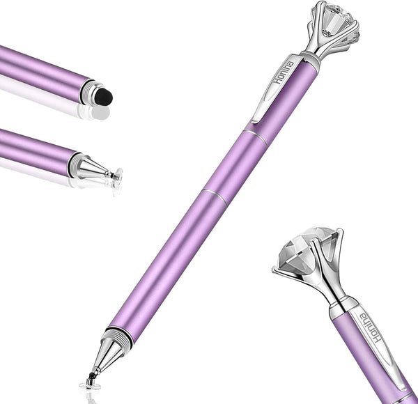 Stylus Pen, Big Diamond Multi-Tips for Touch Screens, Universal Capacitive Stylus for iPad, iPhone, Tablets - Purple