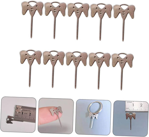 HyKab 10pcs Silverx3p Eject Ejecting Opener Removers Card Remover Chip Ejectors Design Steel for Needles Tablet Needle
