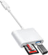BnmxTek USB C to SD Card Reader, SD Card Adapter with USB 3 Ports for iPhone 15 Pro Max, iPad Pro/Air/Mini, Mac, More