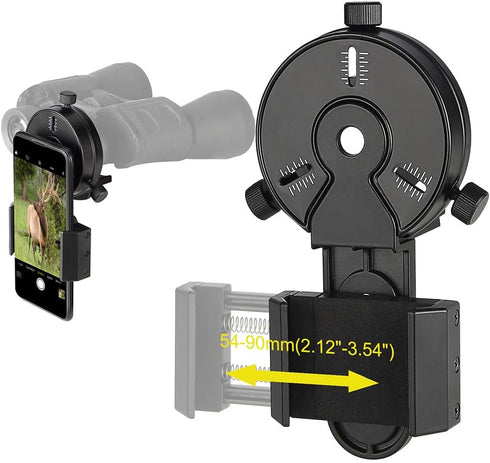SOLOMARK CellPhone Mount for Vortex Bushnell Celestron Spotting Scope - Works with Binoculars and Smartphones