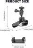 Car Sun Visor Mount for Insta360 X4 X3 X2, DJI Osmo Pocket 3, Action 4 3, with Phone Clip for Vlog/Video POV