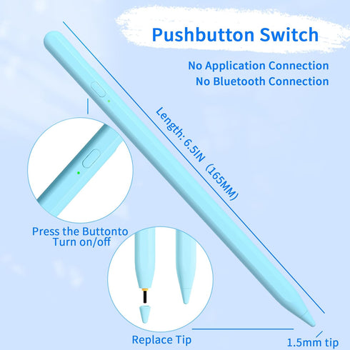 Stylus Pens for Touch Screens, Universal Fine Point iPad Pencil with Magnetic Adsorption, Compatible with