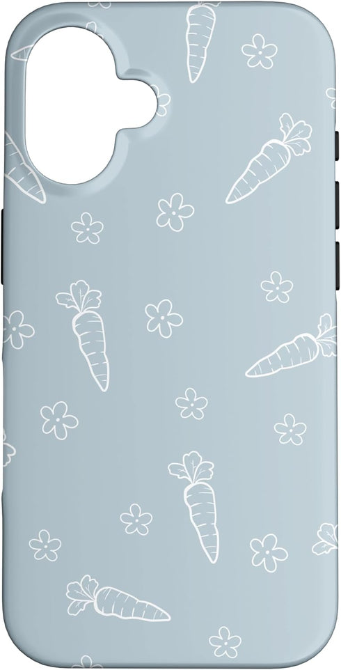 Easter Carrot Delightful Floral Pattern Easter Carrot Floral Pattern Delight Case for iPhone 16