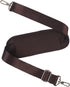 BOMKEE 59 Inch Universal Shoulder Strap Adjustable Bag Strap Replacement with Metal Swivel Hooks, Brown