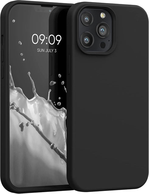 kwmobile Case for Apple iPhone 13 Pro Max - TPU Silicone Phone Cover with Soft Finish - Black