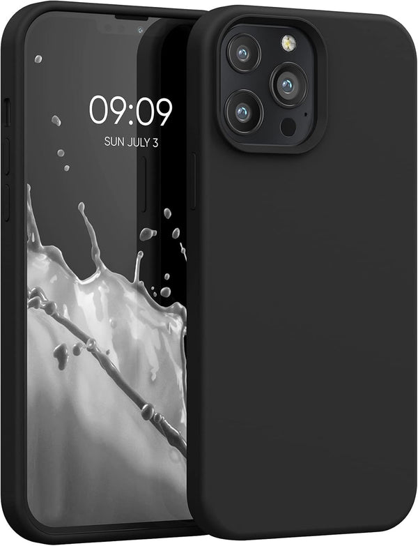 kwmobile Case for Apple iPhone 13 Pro Max - TPU Silicone Phone Cover with Soft Finish - Black