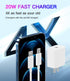 USB C Fast PD Wall Charger Block, 18W 20W Power Adapter with 5ft Cable Compatible with iPad iPhone 11 12 Pro