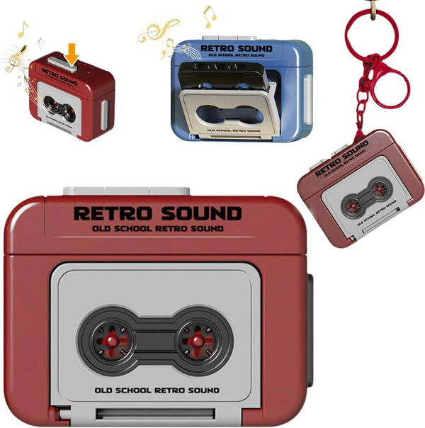 Generic Creative Mini Tape Recorder Keychain,Vintage Recorder Tape Keychain,Retro Tape Recorder Keychain,Portable Keychain
