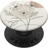 White Cream Beige Boho Chic Minimalist Flower, PopSockets Standard PopGrip