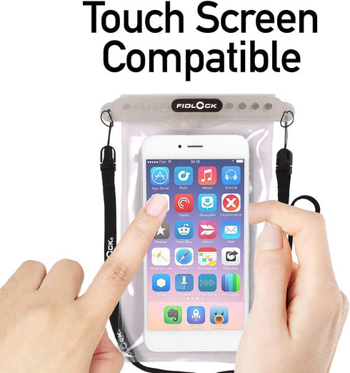 FIDLOCK Hermetic Dry Bag Medi, Flexible Magnetic Self-Sealing Bag for Cellphone, 100% Waterproof and Sand Proof,