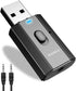 BAVNCO Bluetooth 5.0 Car Adapter, Mini Stereo Transmitter Receiver, Wireless 3.5mm Aux Jack Adapter for Car, Home