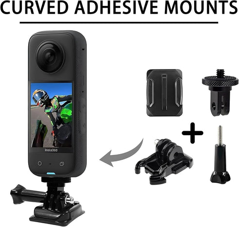 Flexible Adhesive Mount for Insta 360 ACE Pro ONE X4 X3 X2, Compatible with GoPro Hero and DJI