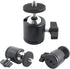 EXMAX 360 1/4 2 Pack Degree Swivel Mini Tripod Ball Head with Screw Thread Base for DSLR Camera Camcorder LED Light