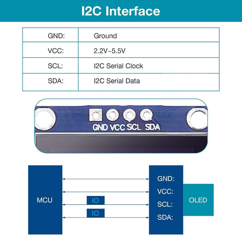 Frienda 10 I2C I2C Pieces OLED Display Module OLED Screen Driver IIC Tabellone Seriale con Display Auto-Luminoso